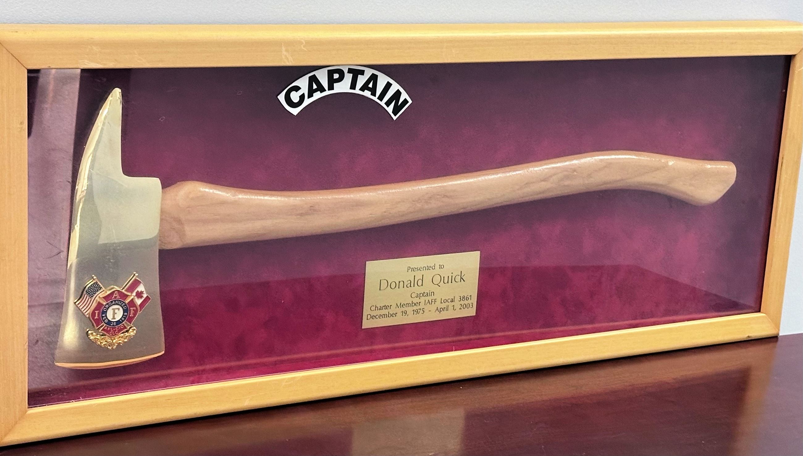 Capt. Quick's Retirement Ax